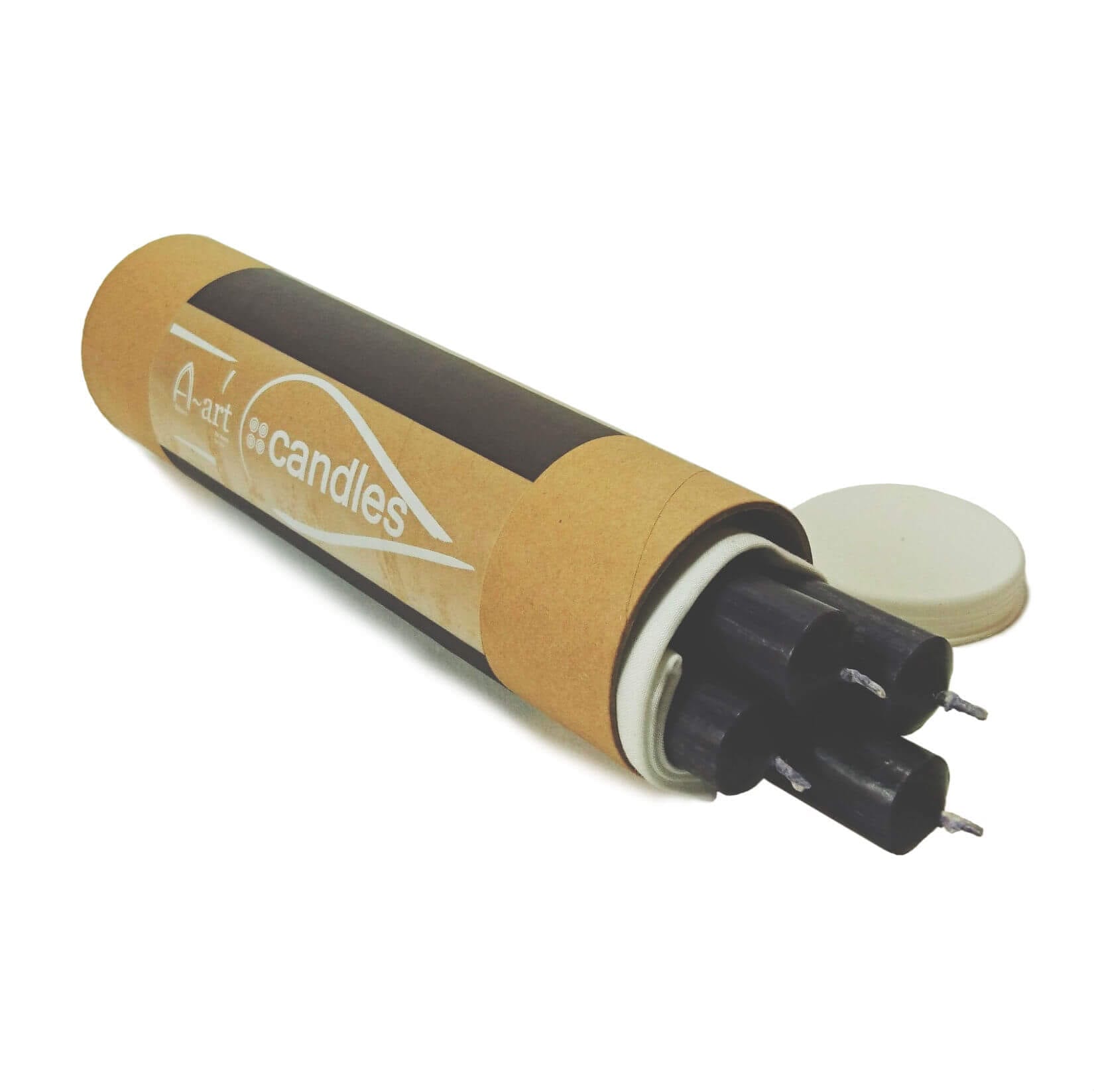 four-aubergine-black-candles-in-storage-tube