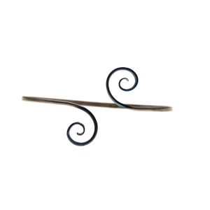 Swirl Forged Titanium Bracelet Super Electric Blue by Atkinson-art, Cornwall, England, UK