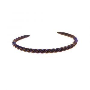 Braided Titanium Bracelet, Golden Purple by Atkinson-art, Cornwall, England, UK