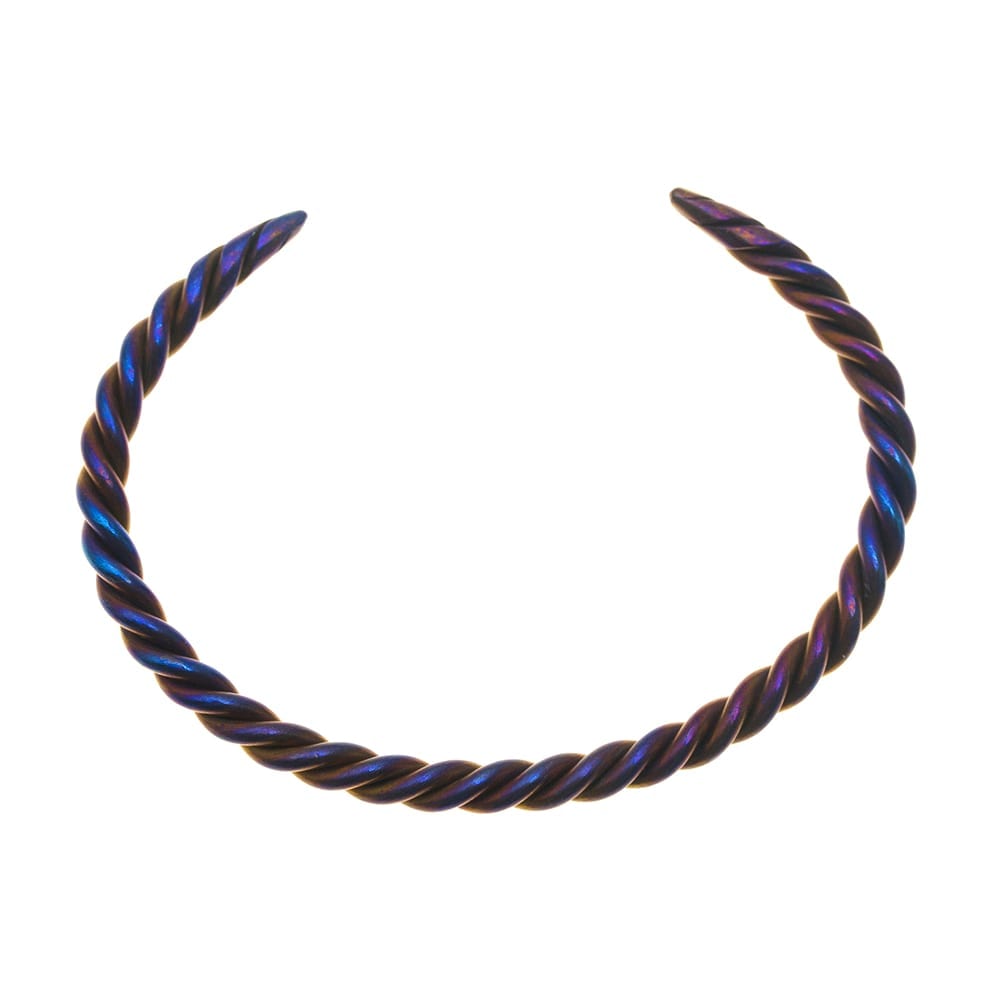 Braided Titanium Bracelet, Golden Purple by Atkinson-art, Cornwall, England, UK
