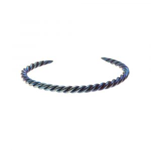 Braided Titanium Bracelet, Super Electric Blue by Atkinson-art, Cornwall, England, UK