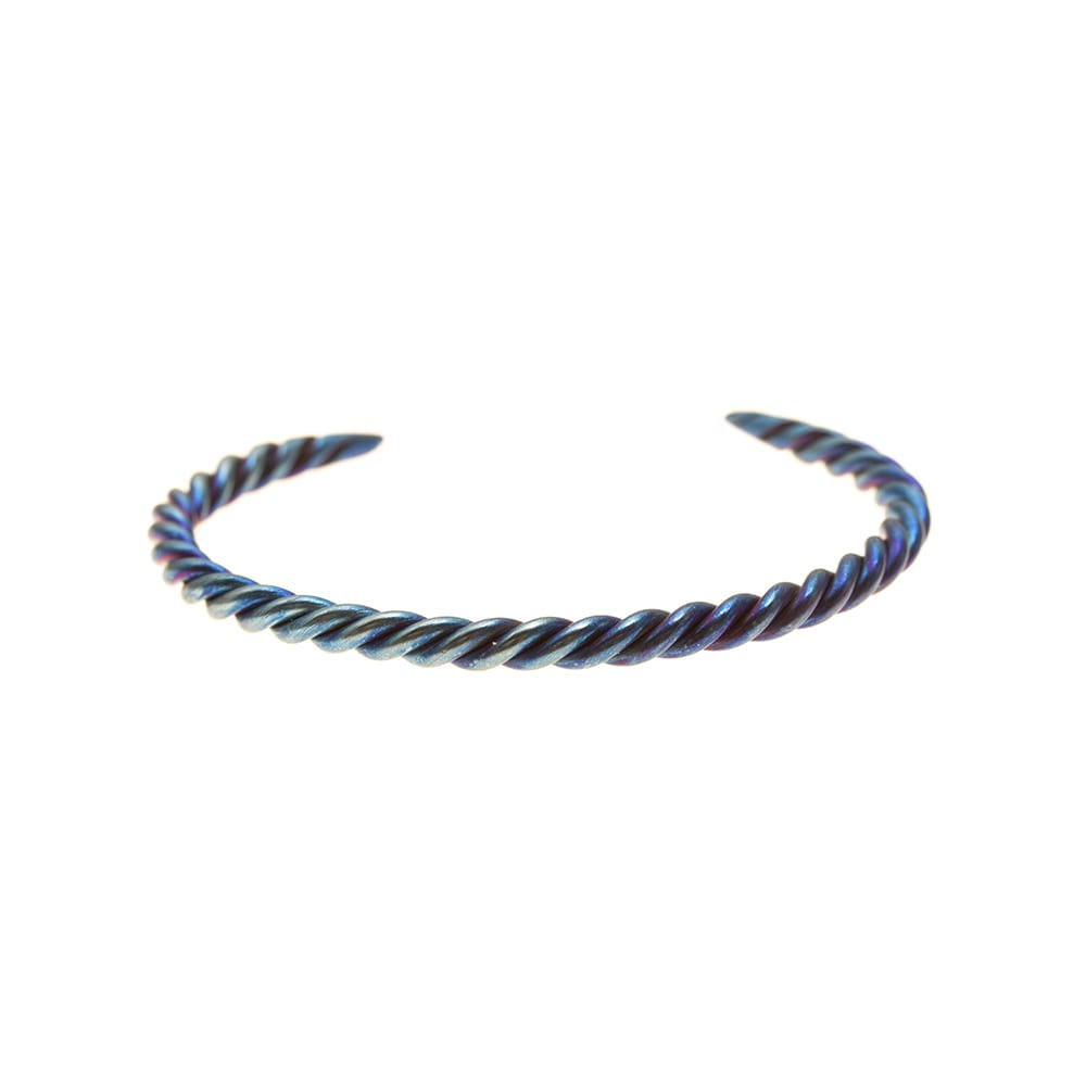 Braided Titanium Bracelet, Super Electric Blue by Atkinson-art, Cornwall, England, UK