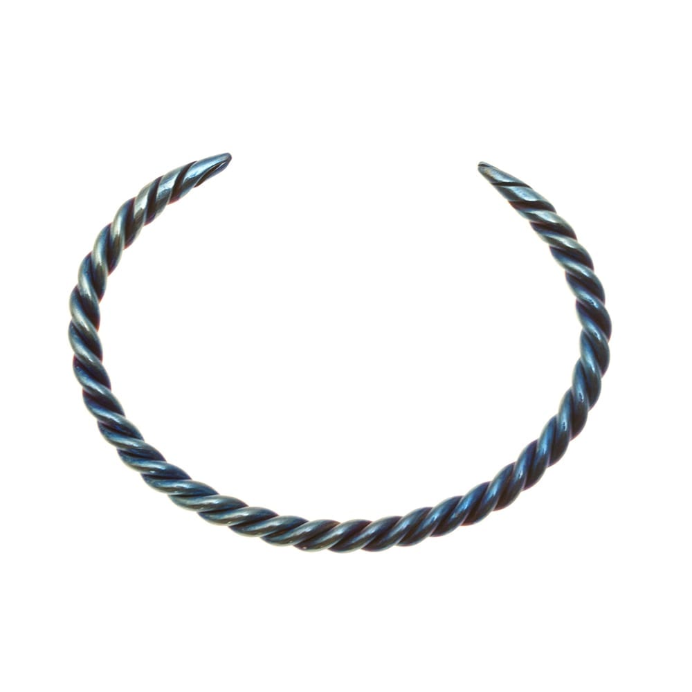 Braided Titanium Bracelet, Super Electric Blue by Atkinson-art, Cornwall, England, UK