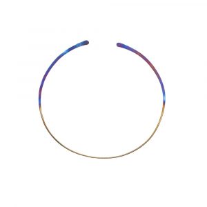 Collar No:2 Pure Titanium Golden Purple by Atkinson-art, Cornwall, England, UK
