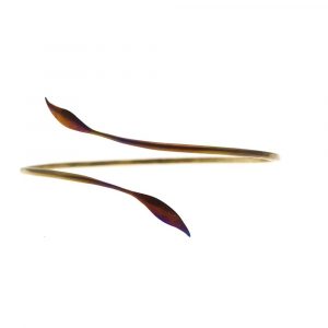 Leaf Forged Titanium Bracelet Golden Purple by Atkinson-art, Cornwall, England, UK