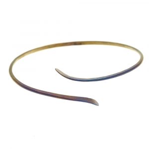Ribbon Forged Titanium Bracelet Golden Purple by Atkinson-art, Cornwall, England, UK