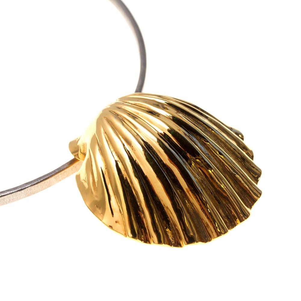 Statement Shell Gold on pure Titanium Choker by Atkinson-art, Cornwall ,England, UK