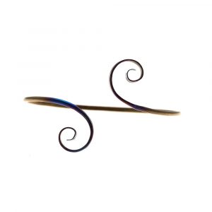 Swirl Forged Titanium Bracelet Golden Purple by Atkinson-art, Cornwall, England, UK