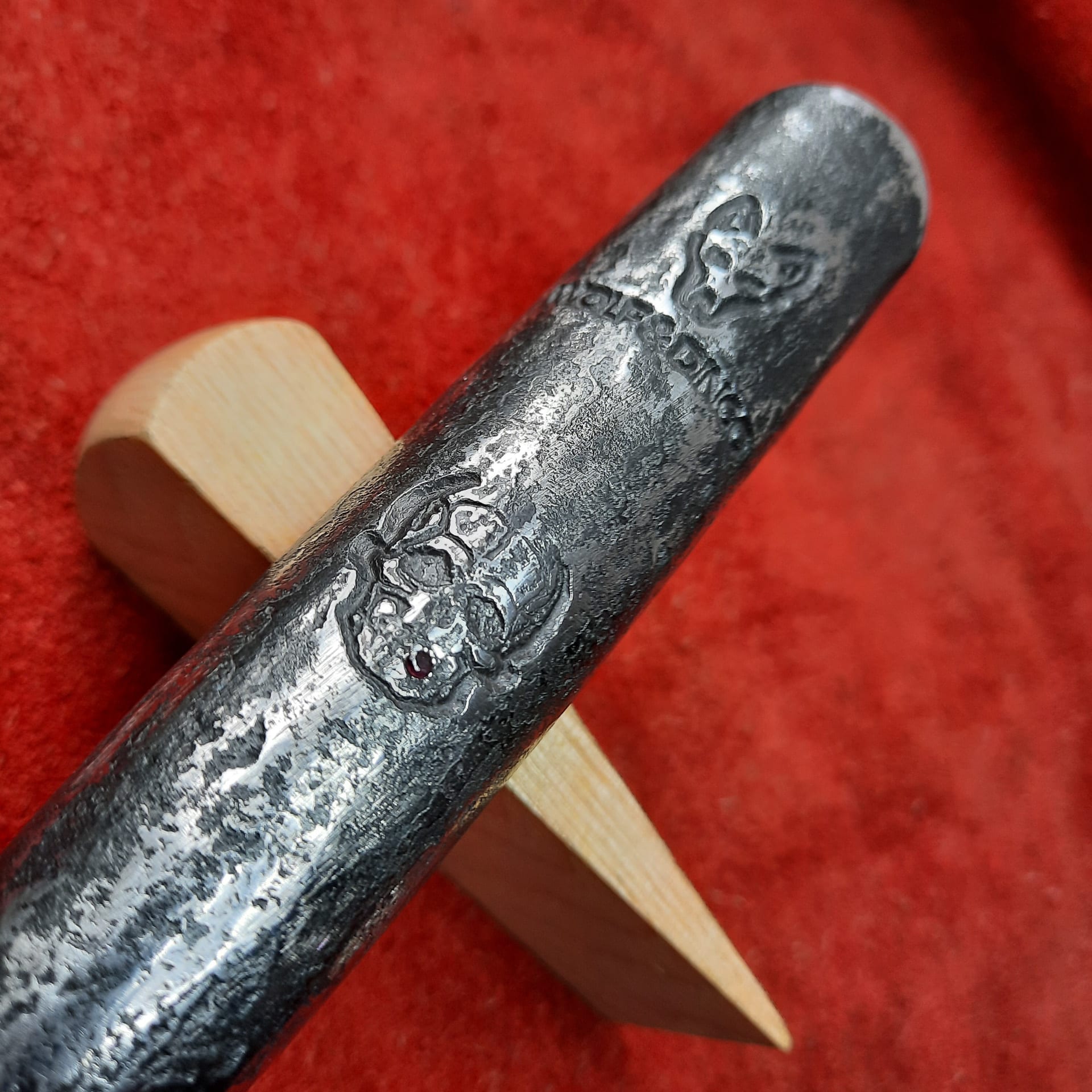 Ruby Kollell 175 - Not Dead Yet - Cornish Chef Knives for Valhalla - Forged by hand on Bodmin Moor, one piece of recycled High Carbon Steel, balanced, sharp as a razor - Wolf and Dingo.co.uk